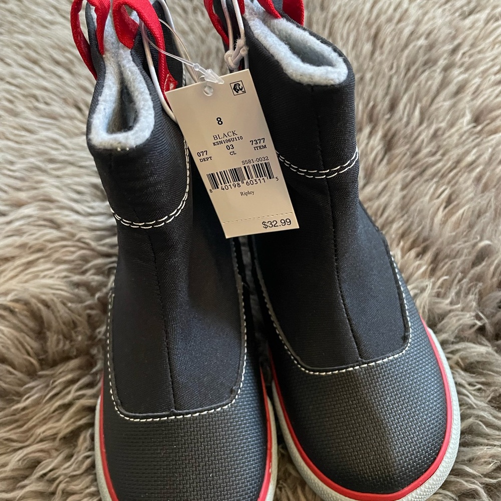 BRAND NEW WITH TAGS See Kai Run Kids Black and Red Winter Boots